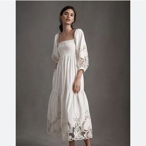 BHLDN X FREE PEOPLE DAHLIA CUTWORK MAXI DRESS